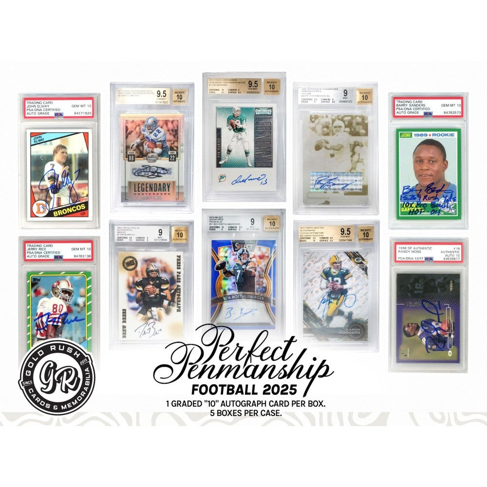 2025 Gold Rush Perfect Penmanship Football Repack Box