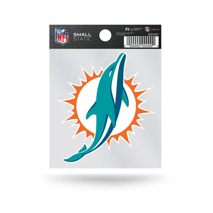 NFL Miami Dolphins Small Static Cling Decal