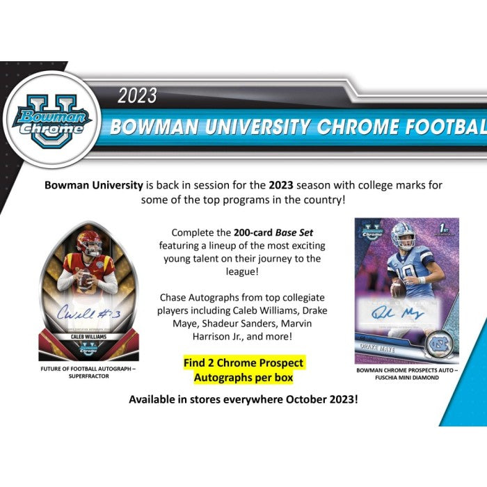 2023 Topps Bowman Chrome University Football Hobby Box