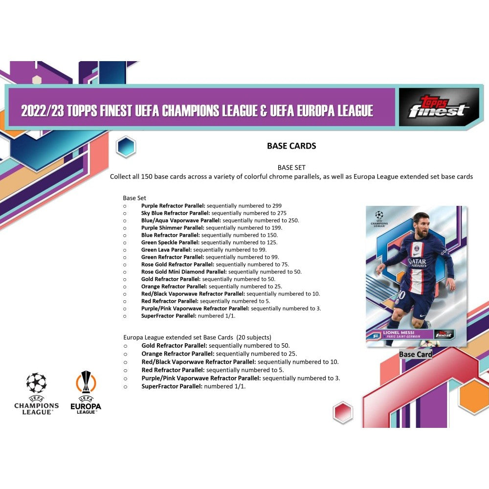 2022-23 Topps UEFA Club Competitions Finest Soccer Hobby Mini Box