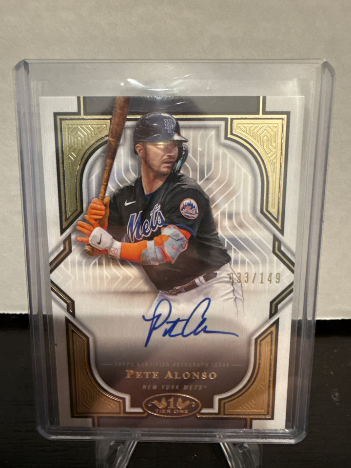 Pete Alonso 2023 Topps Tier One Auto, 033/149