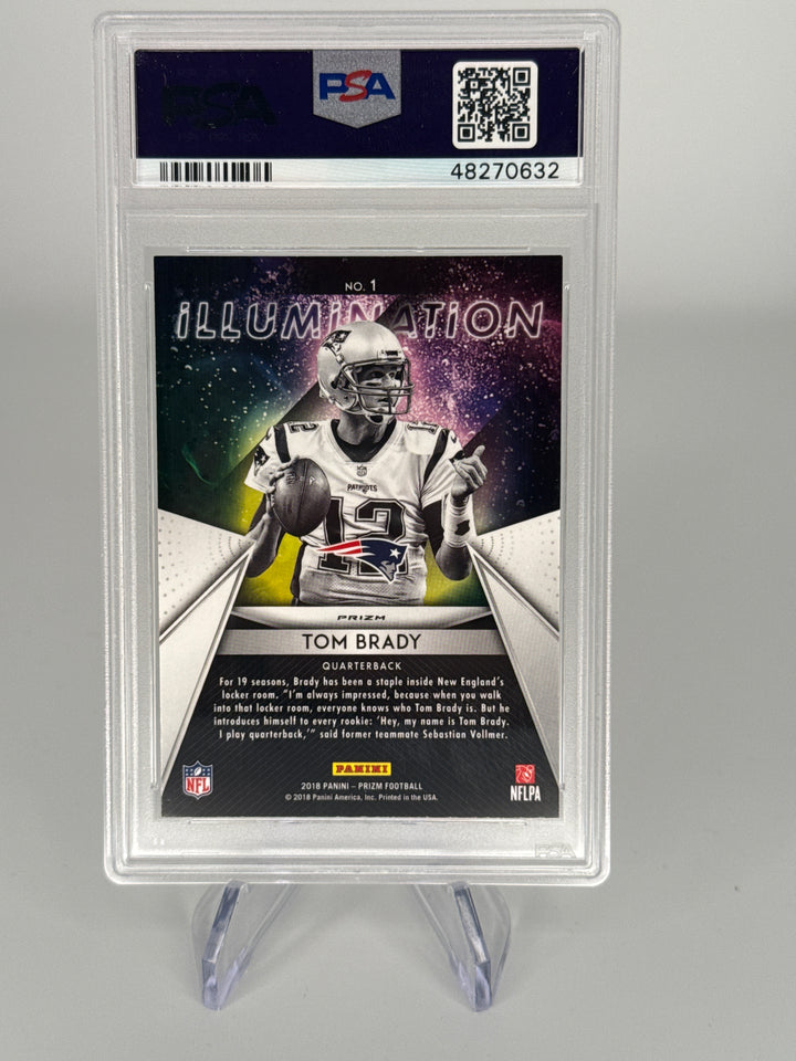 Tom Brady 2018 Panini Prizm Illumination Silver, PSA 10 Gem Mint