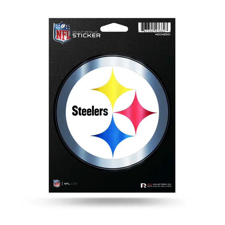 NFL Pittsburgh Steelers Die Cut Metallic Sticker
