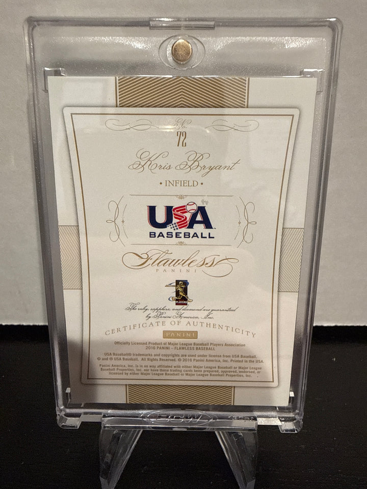 Kris Bryant 2016 Panini Flawless Triple Gem Collegiate National Team, 06/10