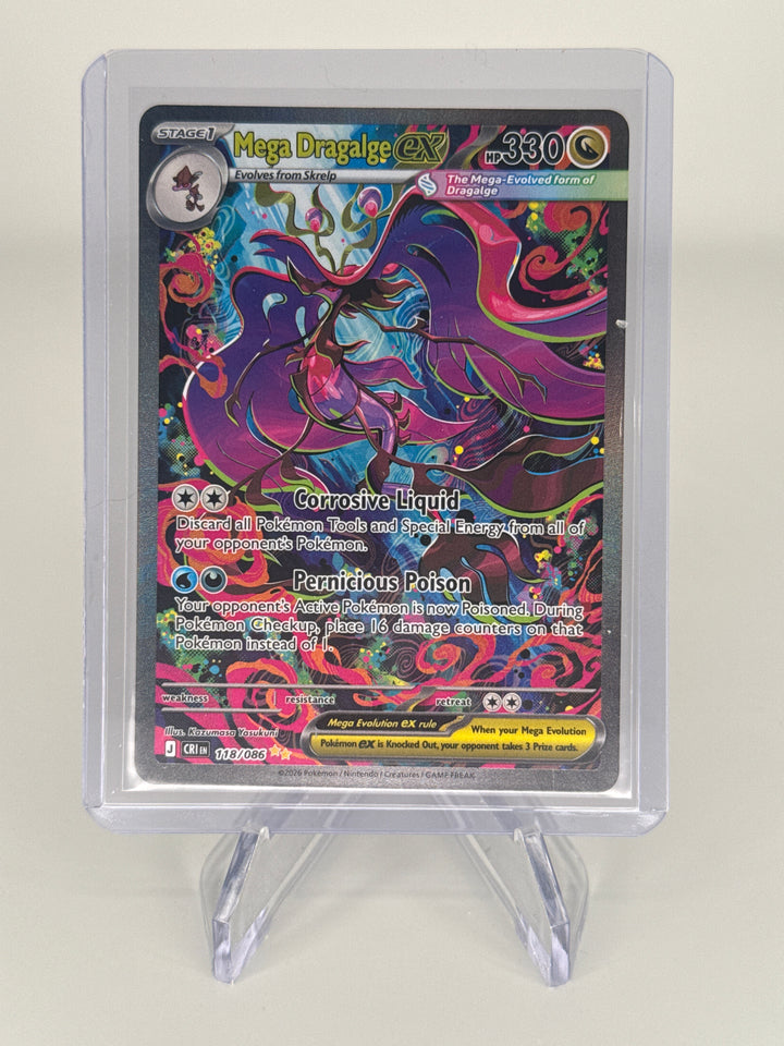 Pokemon TCG 2025 Mega Dragalge EX Chaos Rising Special Illustration Rare, 118/086