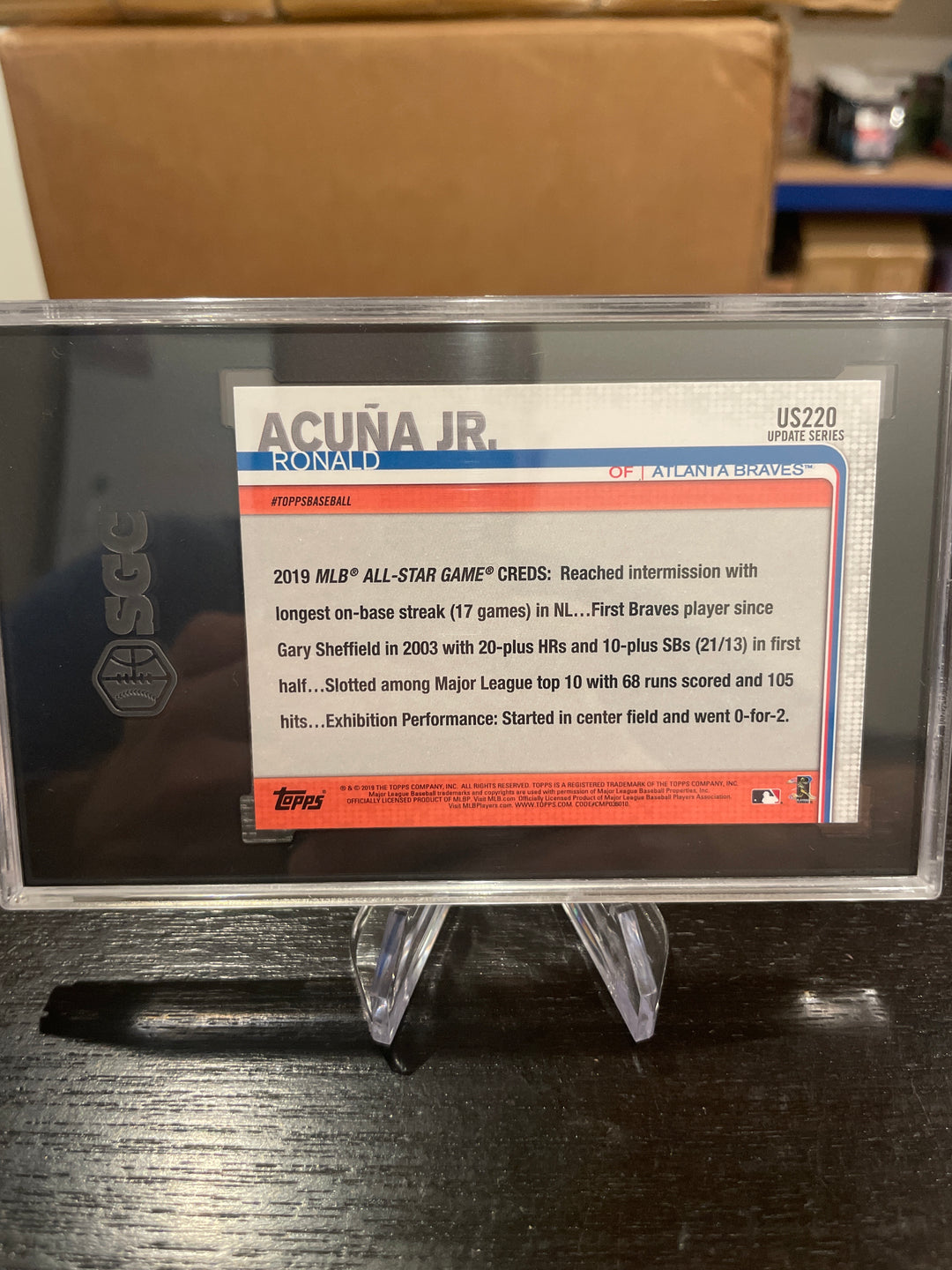 Ronald Acuna Jr 2019 Topps Update Series Yellow, SGC 10 Gem Mint