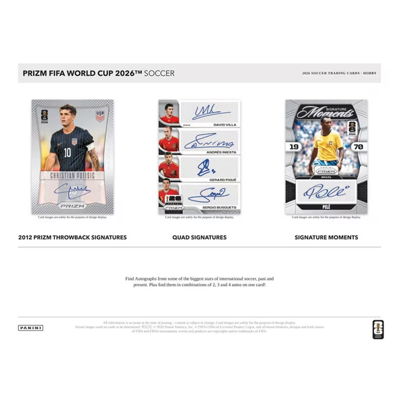 Collection of soccer trading cards featuring different designs and player images on a white background.