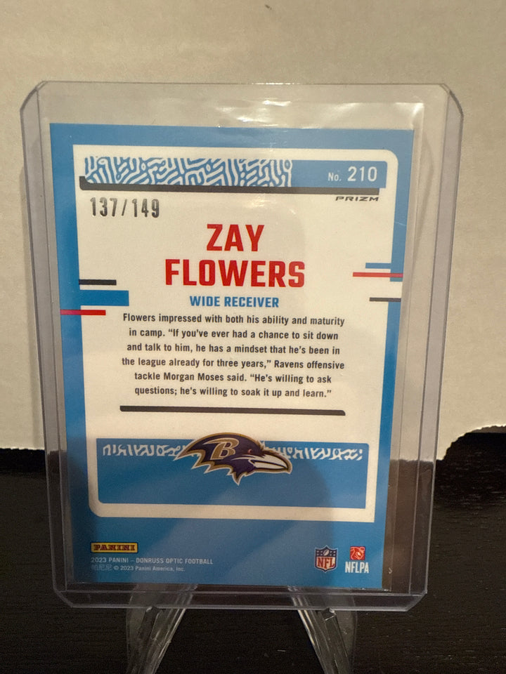 Zay Flowers 2023 Panini Donruss Optic Flex Emoji Rookie, 137/149