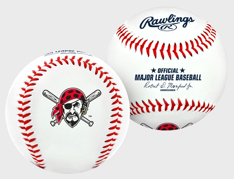 Two baseballs with Rawlings logo and Major League Baseball branding on a white background