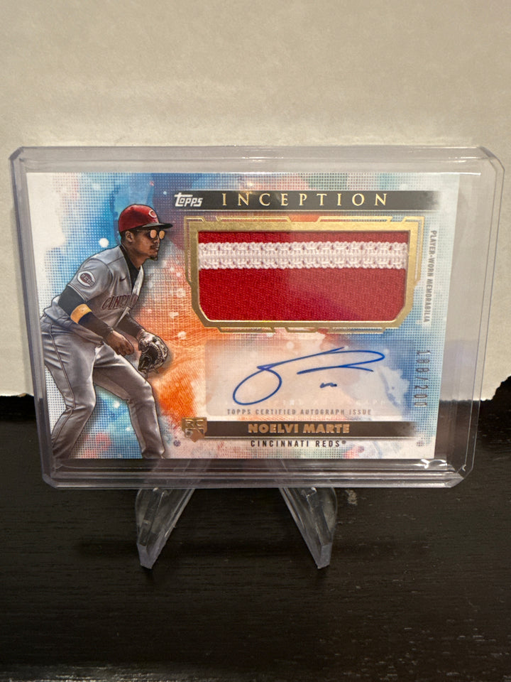 Noelvi Marte 2024 Topps Inception Rookie Patch Auto, 188/200