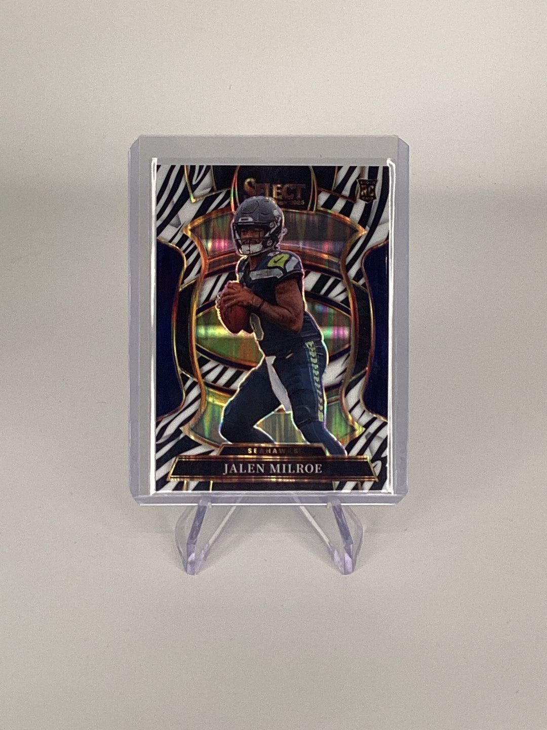 Jalen Milroe 2025 Panini Select Concourse Zebra SSP