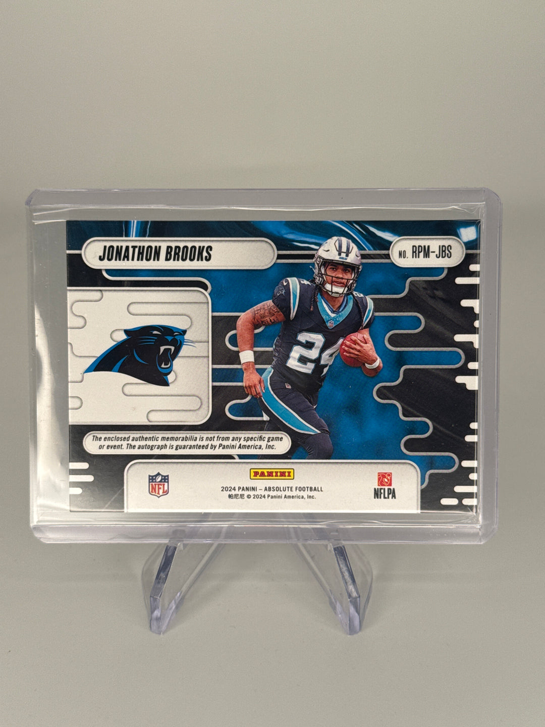 Jonathon Brooks 2024 Panini Absolute Rookie Premiere Patch Auto, 73/99