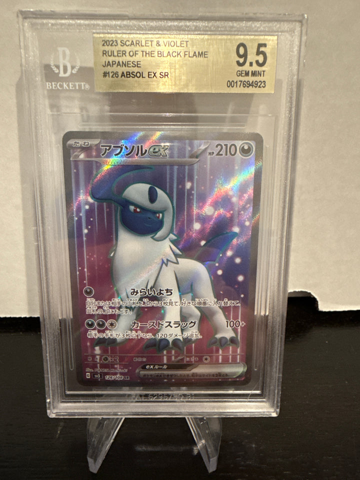 Pokemon TCG 2019 Japanese Absol EX Scarlet & Violet Ruler of the Black Flame, 126/108, BGS 9.5 Gem Mint