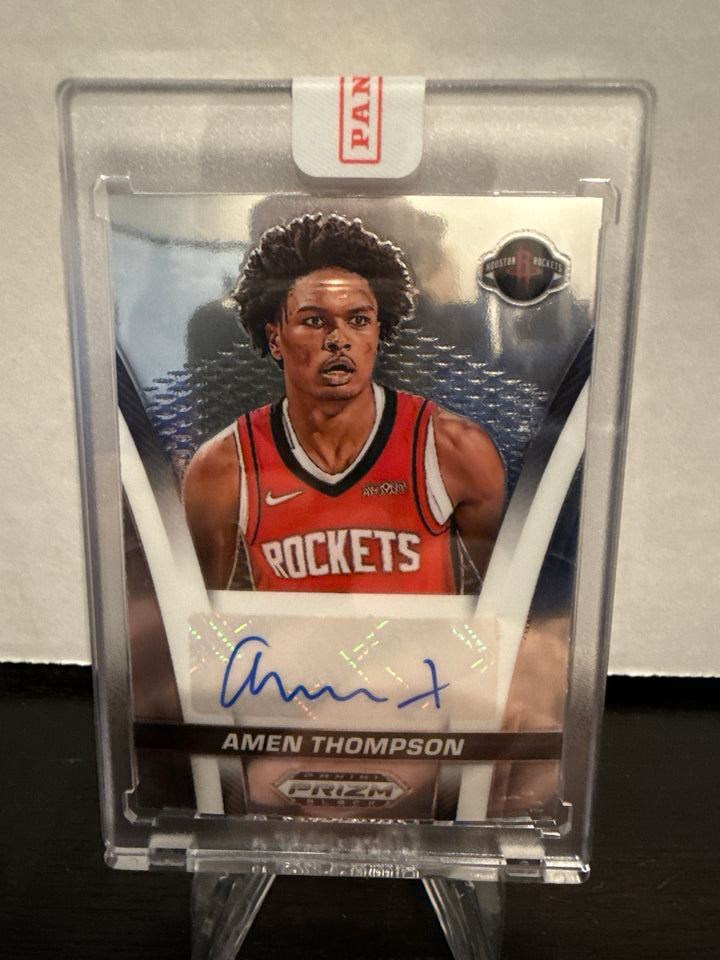 Amen Thompson 2024 Panini Prizm Black Auto