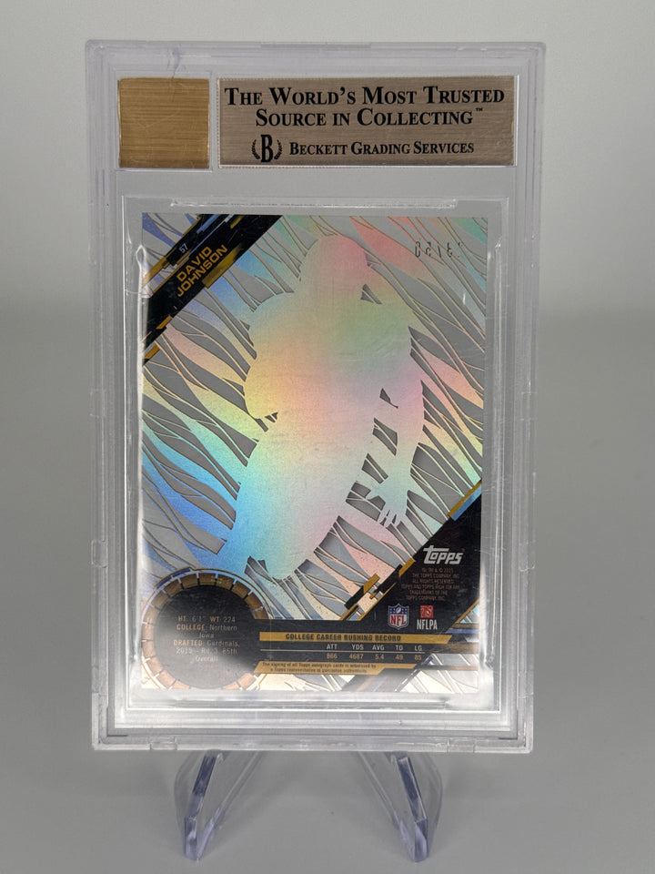 David Johnson 2015 Topps High Tek Rookie Auto Gold Difractor, 23/50, BGS 10 Pristine