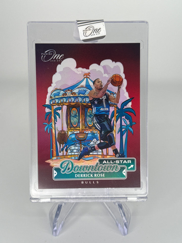 Derrick Rose 2025 Panini One & One Downtown SSP Case Hit