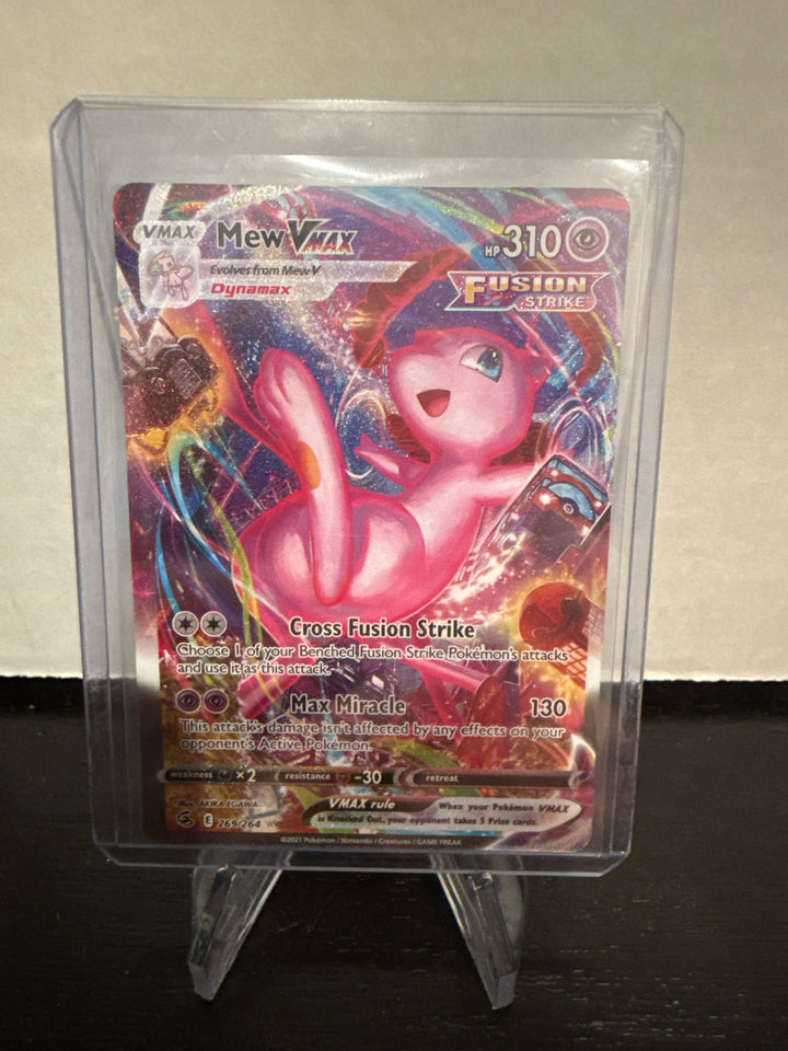 Pokémon TCG 2021 Mew VMax Fusion Strike Full Art Secret Rare Holofoil, 269/264