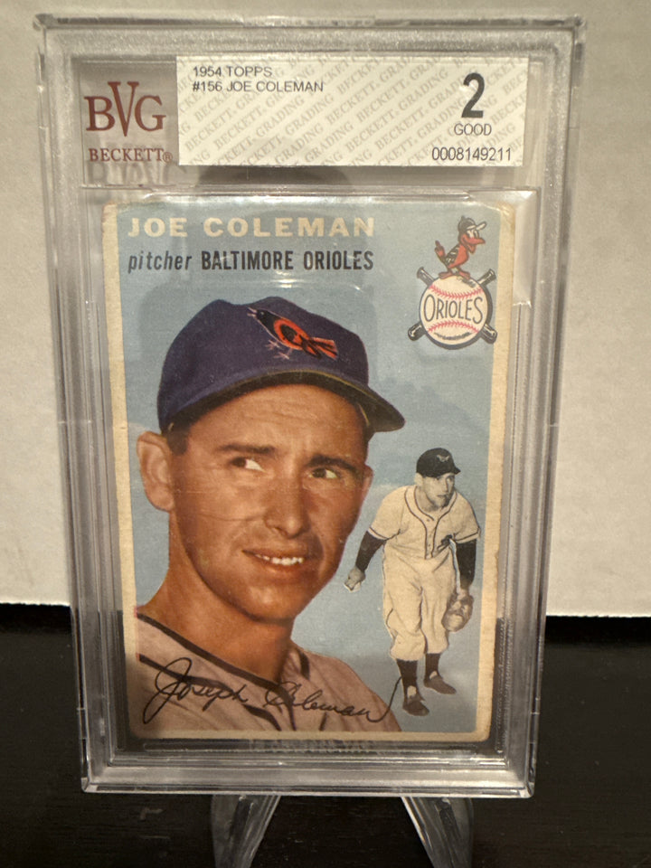 Joe Coleman 1954 Topps, BVG 2
