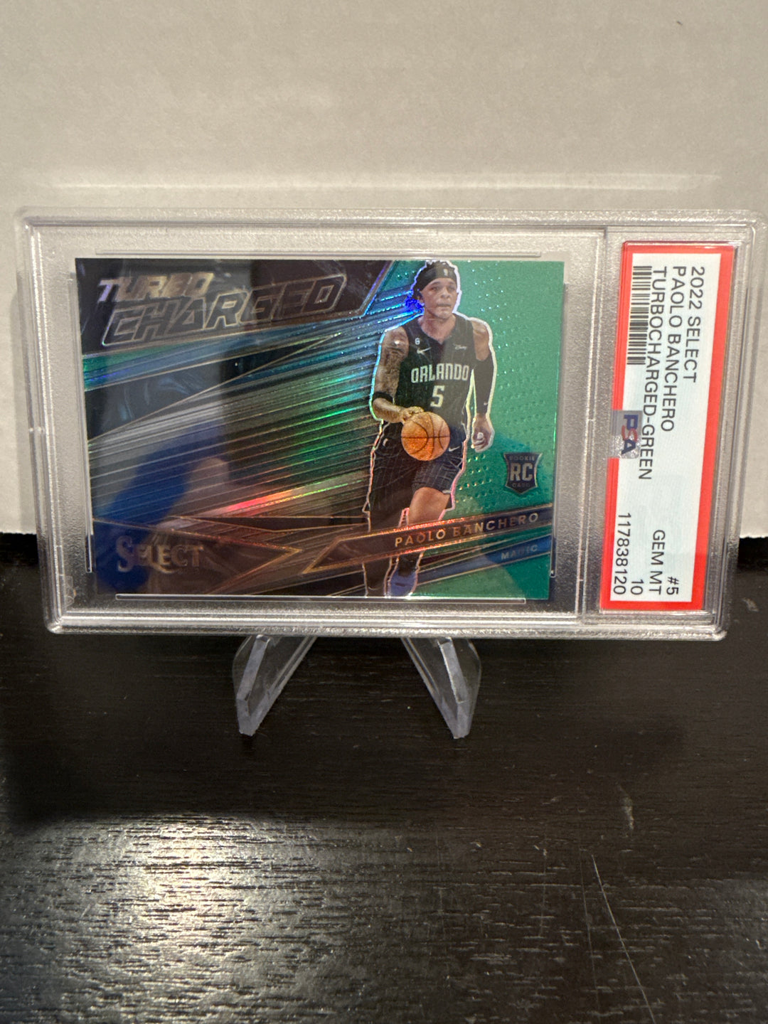 Paolo Banchero 2022 Panini Select Turbocharged Green Rookie, PSA 10 Gem Mint