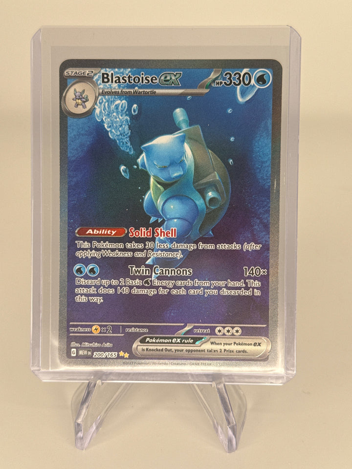 Pokemon TCG 2023 Blastoise EX Scarlet & Violet 151 Special Illustration Rare, 200/165