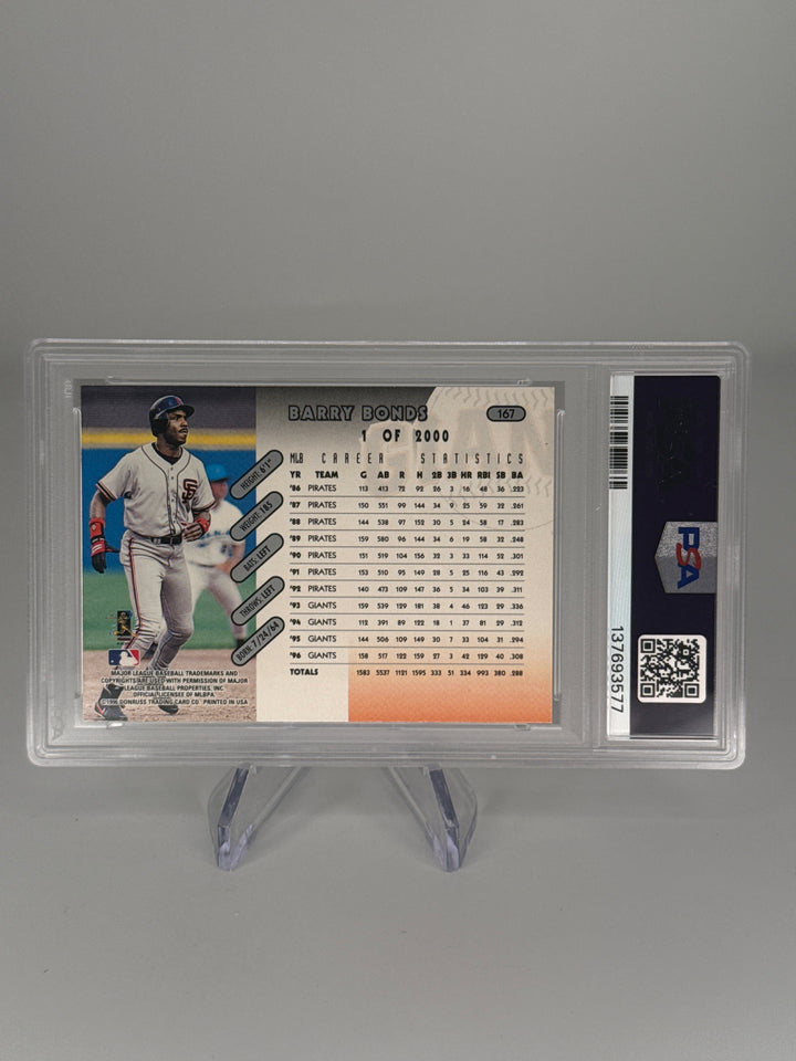 Barry Bonds 1997 Donruss Press Proof Silver, PSA 9 Mint