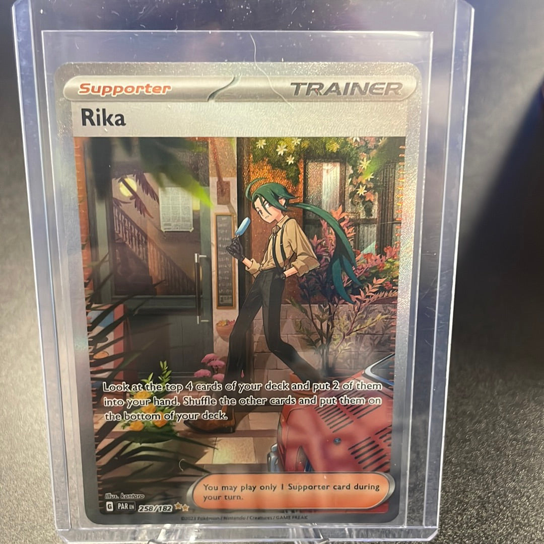 Pokémon TCG 2023 Rika Trainer Paradox Rift Special Rare, 258/182