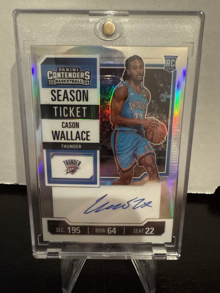 Cason Wallace 2023 Panini Optic Contenders Season Ticket Silver Rookie Auto