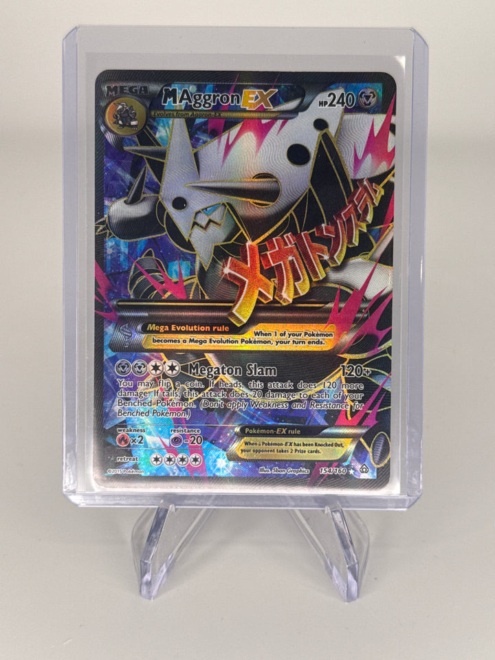 Pokemon TCG 2015 M Aggron EX Primal Clash Full Art Holo, 154/160