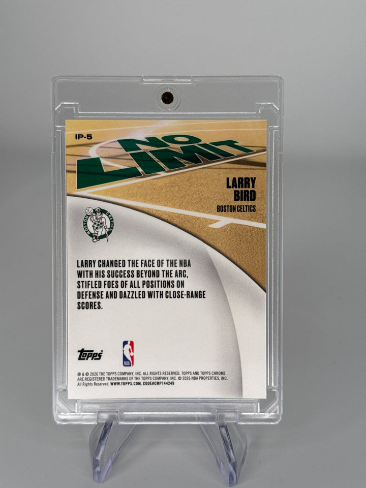 Larry Bird 2025 Topps Chrome No Limit Orange Refractor, 25/25