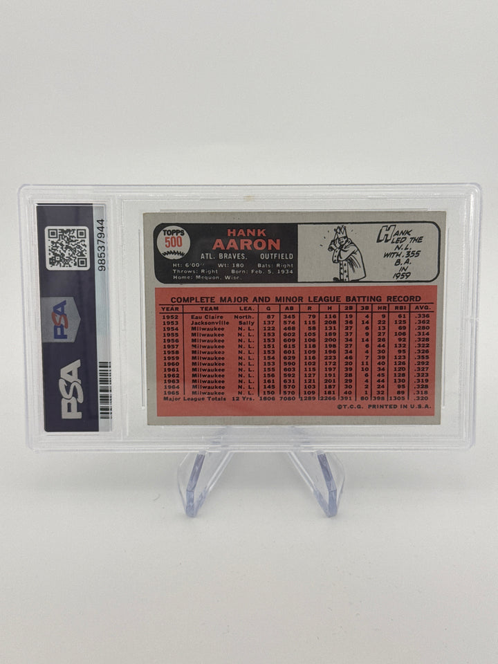 Hank Aaron 1966 Topps, PSA 5