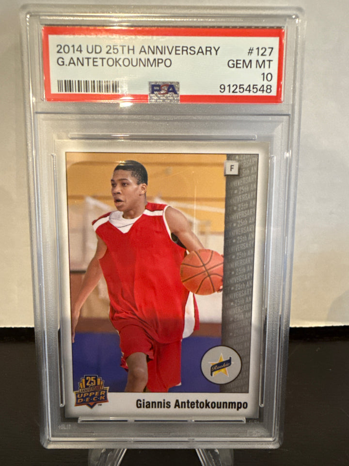Giannis Antetokounmpo 2014 Upper Deck 25th Anniversary Rookie, PSA 10 Gem Mint