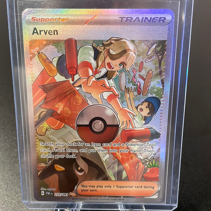 Pokemon TCG 2024 Arven Trainer Paldean Fates Special Illustration, 235/091