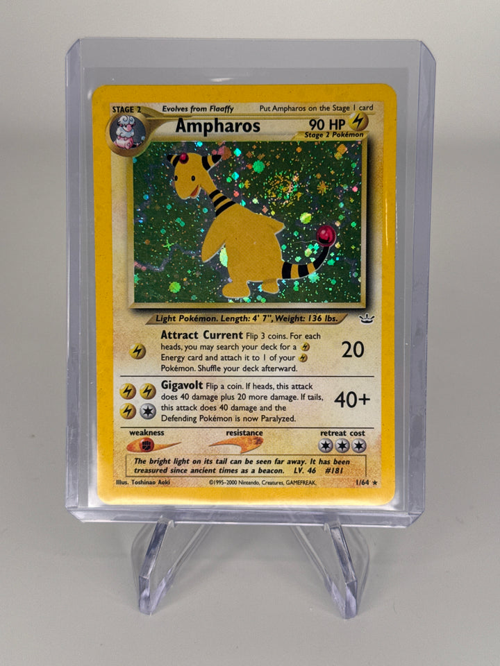 Pokemon TCG 2001 Ampharos Neo Revelation Holo, 1/64