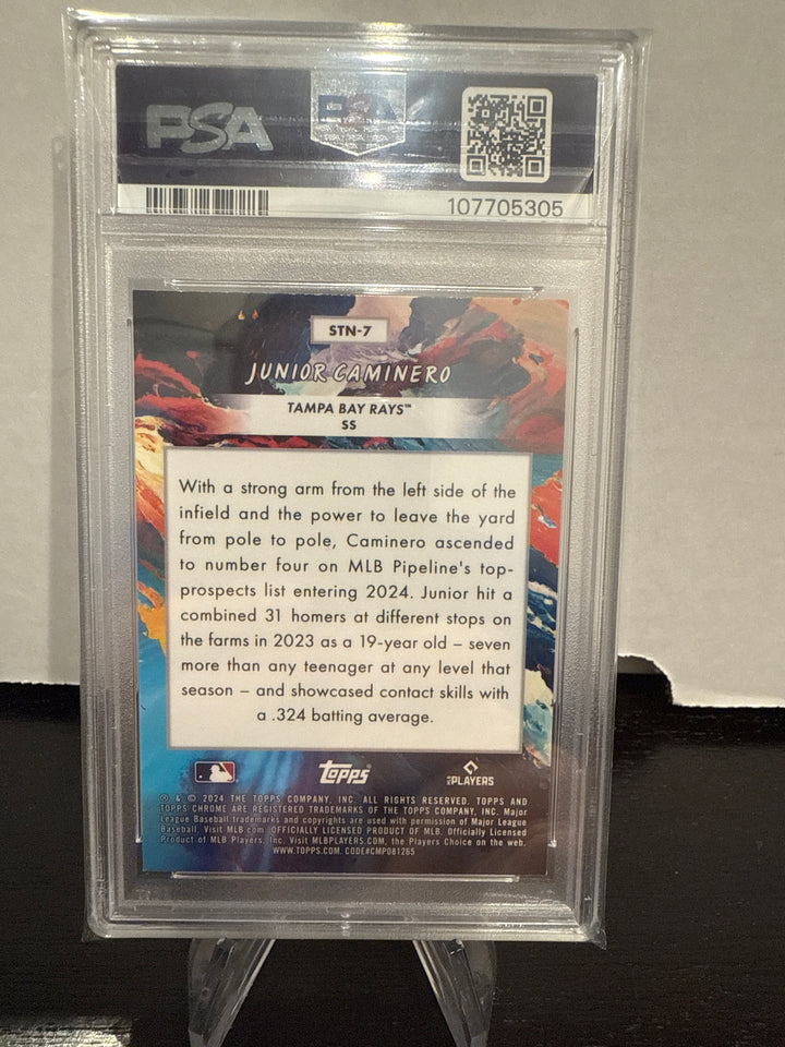 Junior Caminero 2024 Topps Chrome Cosmic Stars in the Night Rookie, PSA 9 Mint