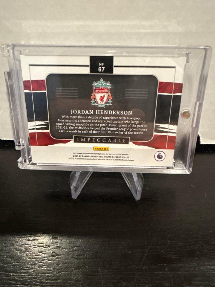 Jordan Henderson 2021-2022 Panini Impeccable 1 Oz Silver Bar, 4/4