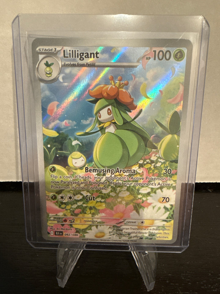 Pokemon TCG 2025 Lilligant Black Bolt Full Art Illustration Rare, 092/086