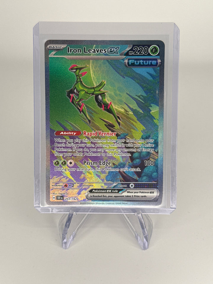 Pokemon TCG 2024 Iron Leaves EX Temporal Forces Special Illustration Rare, 203/162