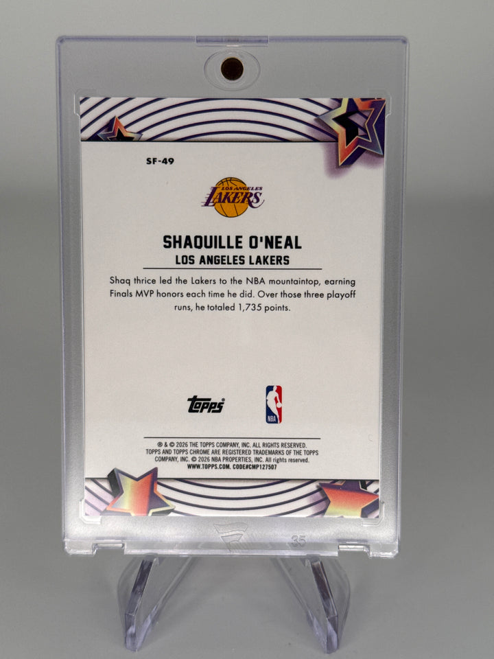 Shaquille O'Neal 2026 Topps Chrome Cosmic Starfractor Orange, 25/25