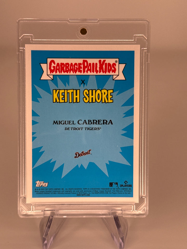 Miguel Cabrera 2022 Topps X Garbage Pail Kids Malleable Miggy Green Foil, 62/75