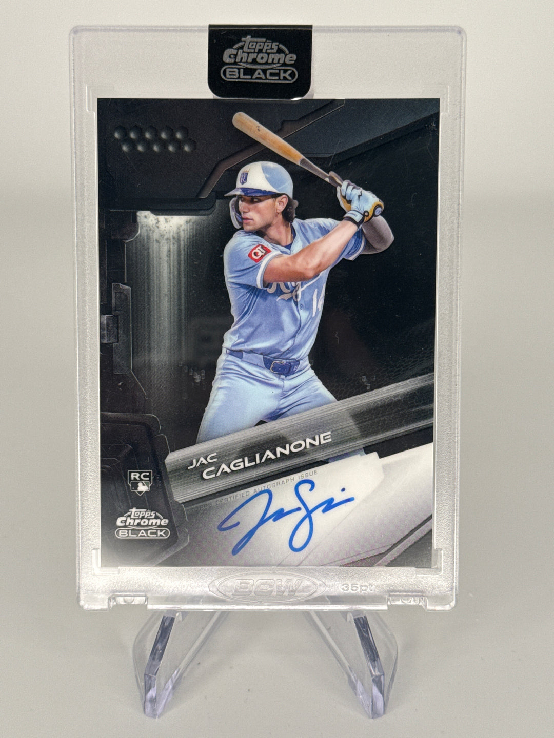 Jac Caglianone 2026 Topps Chrome Black Rookie Auto