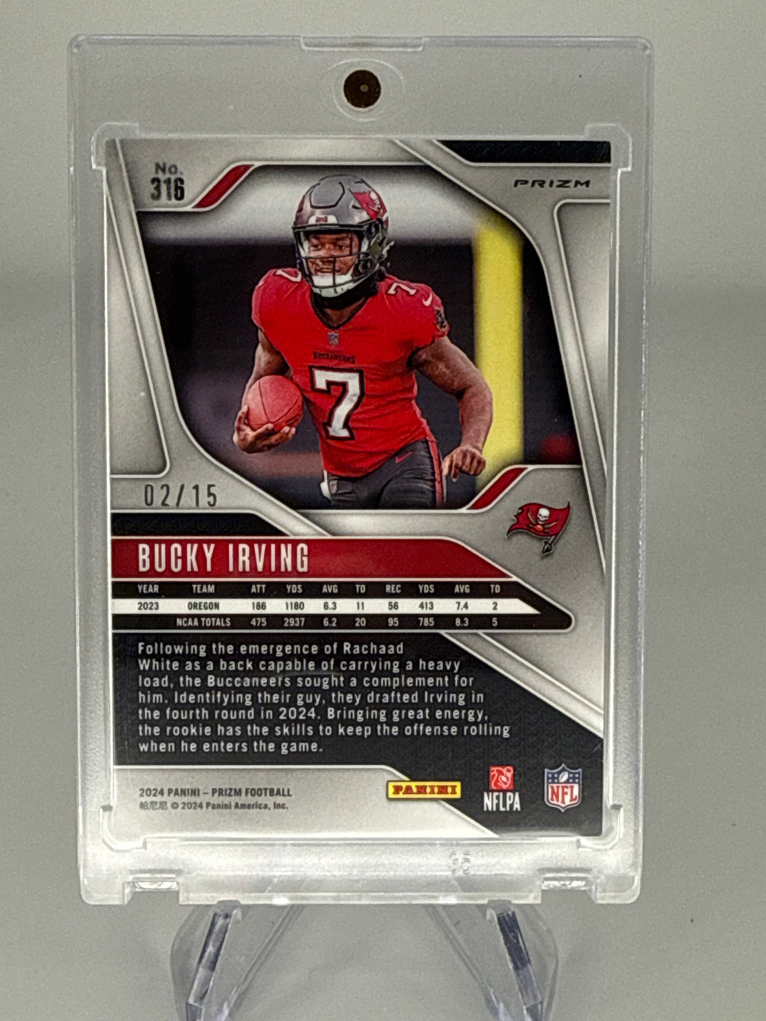 Bucky Irving 2025 Panini Prizm Cherry Blossom Prizm Rookie, 02/15