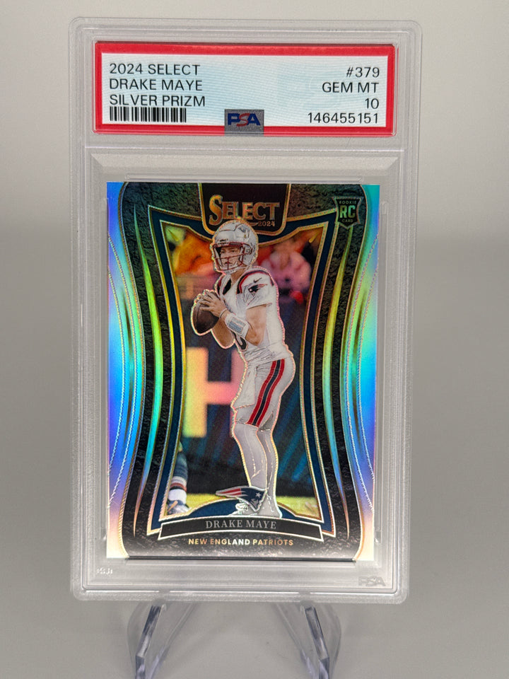 Drake Maye 2024 Panini Select Suite Level Silver Rookie, PSA 10 Gem Mint