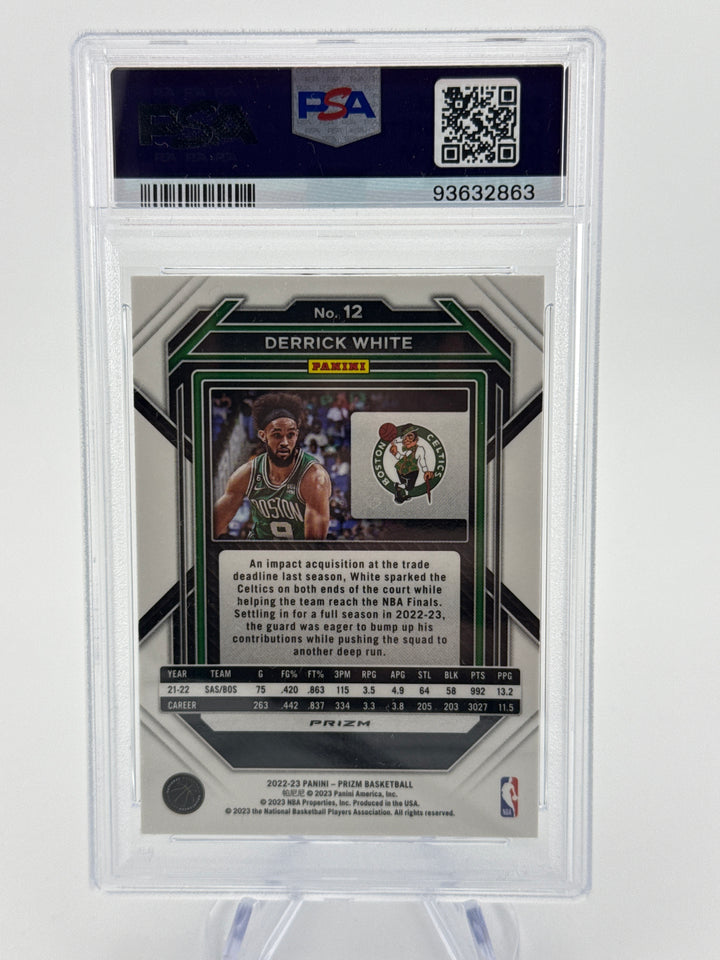 Derrick White 2022 Panini Prizm Green Prizm, PSA 10 Gem Mint