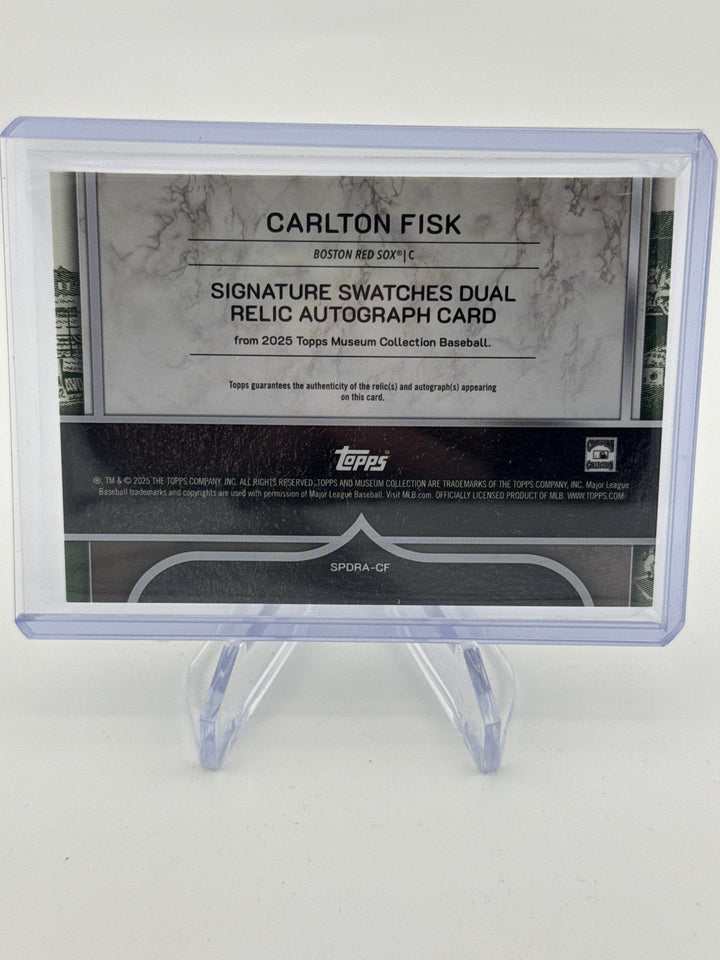 Carlton Fisk 2025 Topps Museum Collection Signature Swatches Dual Auto, 88/99