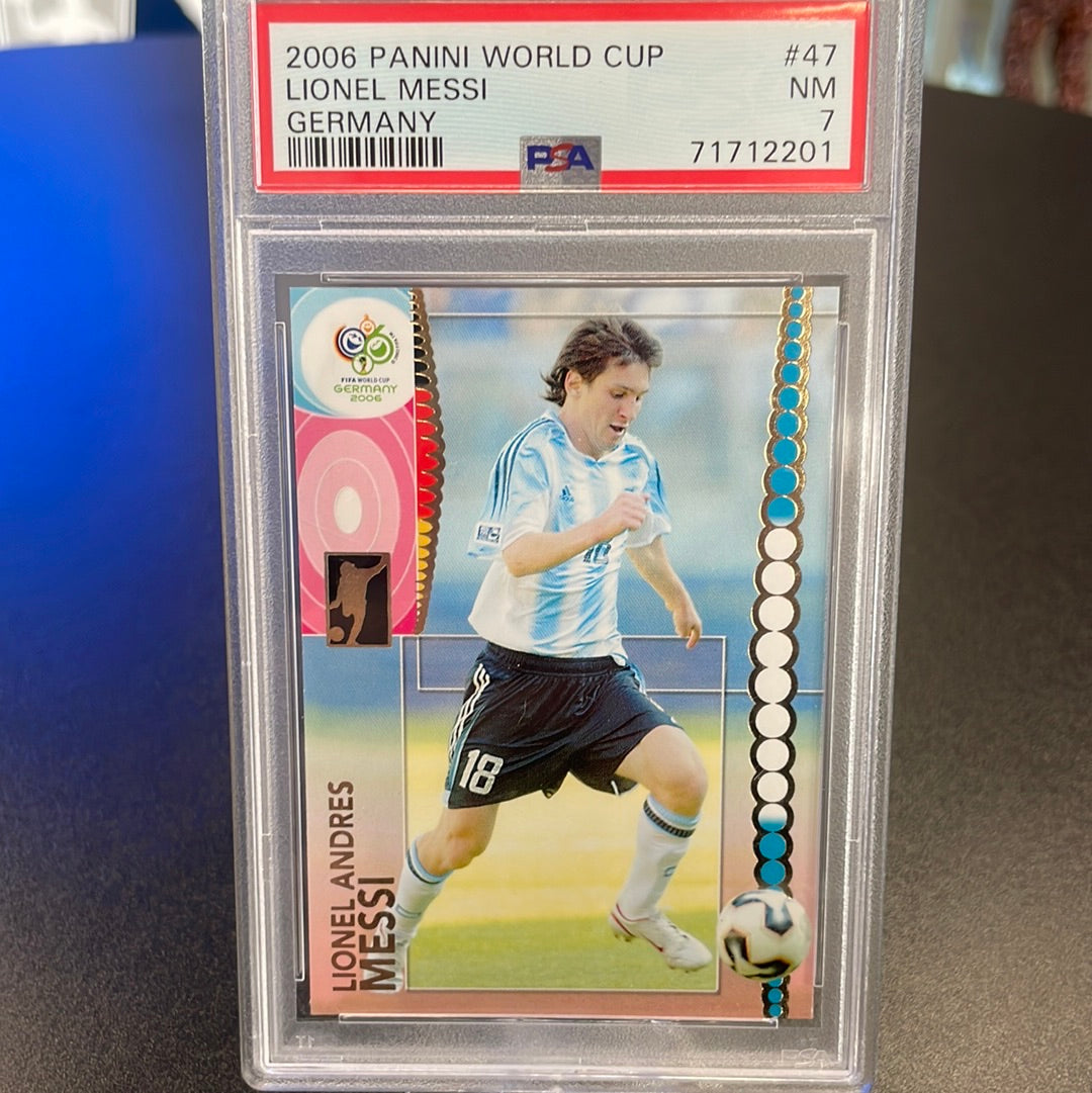 Lionel Messi 2006 Panini World Cup Germany, PSA 7