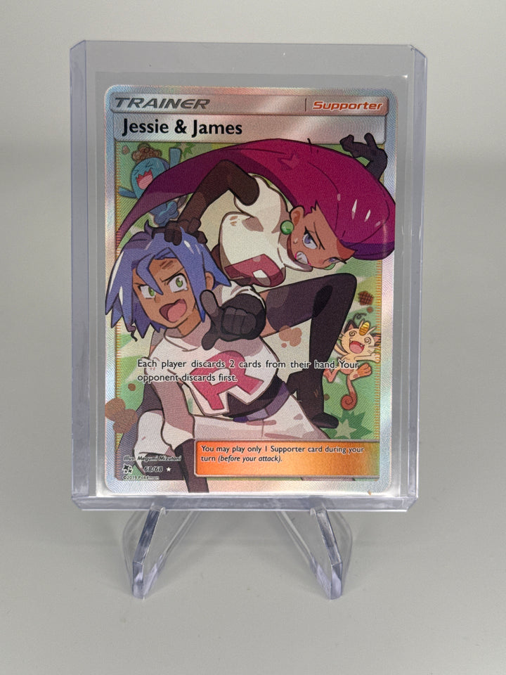 Pokemon TCG 2019 Jessie & James Hidden Fates Full Art Trainer, 68/68