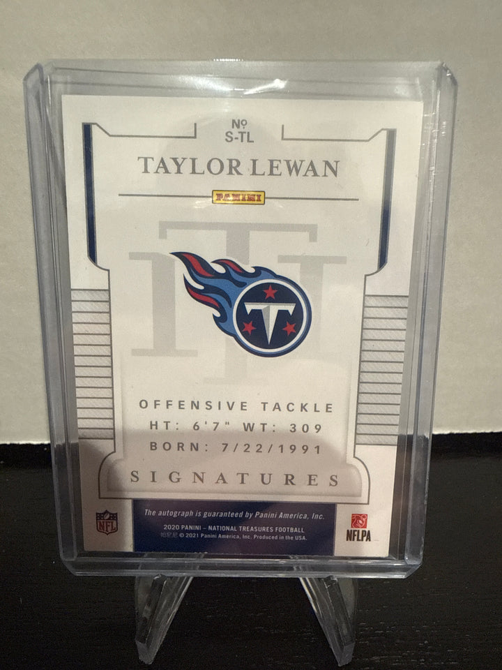 Taylor Lewan 2020 Panini National Treasures Auto, 10/25