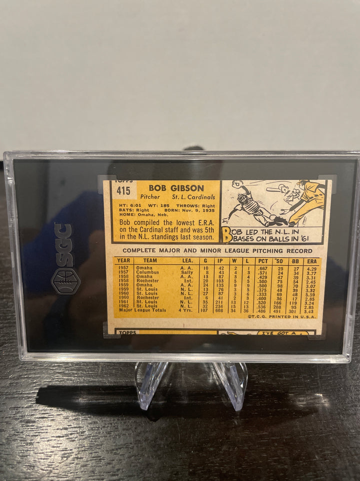 Bob Gibson 1963 Topps, SGC 4