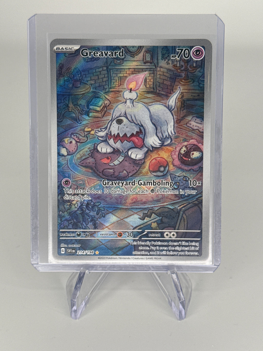 Pokemon TCG 2023 Greavard Scarlet & Violet Illustration Rare, 214/198
