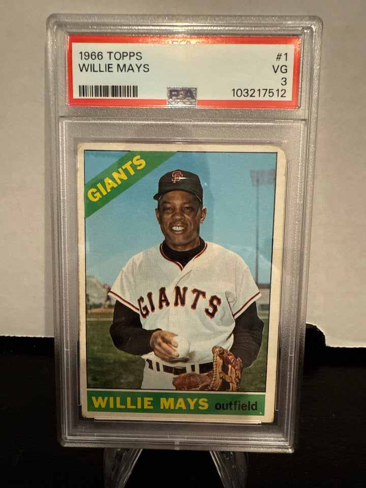 Willie Mays 1966 Topps, PSA 3 Very Good